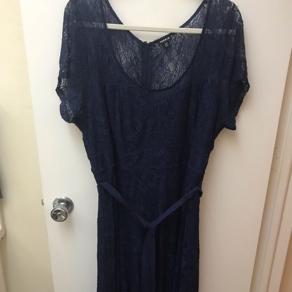 Torrid Blue Lace Dress Size 20